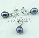 925 sterling silver pearl set