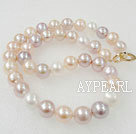 AA three color pearl necklace