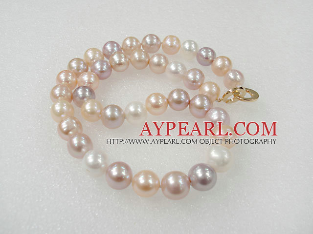AA three color pearl necklace
