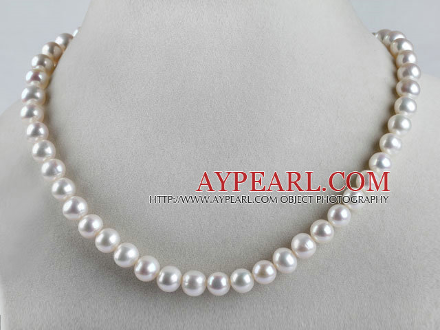 exquisite  15.7 inches 12-13 mm natural white color  pearl necklace