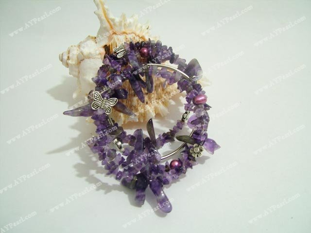 amethyst pearl bracelet