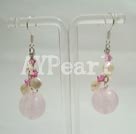 Boucle d'oreille Rose Quartz