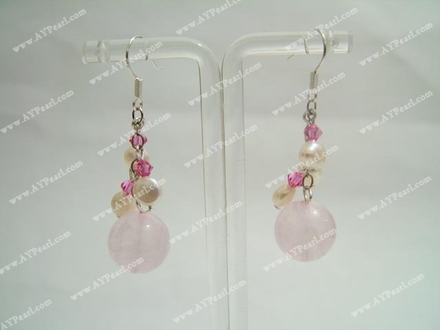 Rose Quartz Σκουλαρίκια