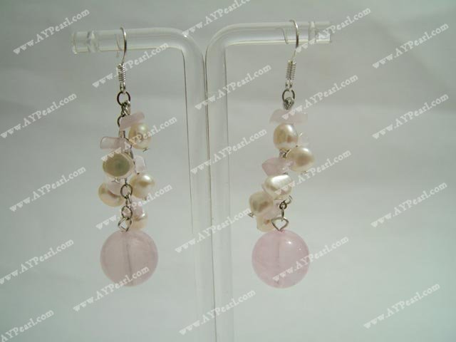 Rose Quartz Pearl Earring