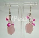 Wholesale Gemstone Earrings-Rose Quartz Pearl Earring
