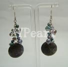 Wholesale Gemstone Jewelry-India carnelian and pearl earring
