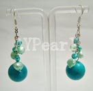 Turquoise pearl earring