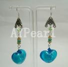 crystal and coloured glaze earring