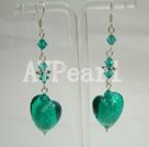 Wholesale earring-crystal and coloured glaze earring