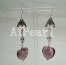 crystal and coloured glaze earring