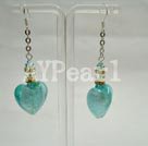 crystal and coloured glaze earring