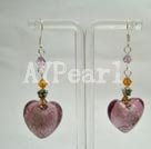 crystal and coloured glaze earring