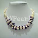 Wholesale pearl amethyst necklace