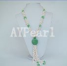 Wholesale pearl jade necklace