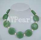 Aventurine μαργαριτάρι κολιέ