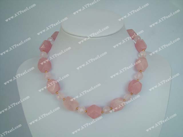 Collier quartz rose