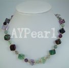 Rainbow collier fluorite