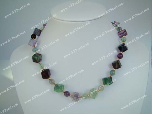 Rainbow fluorite necklace