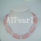 Wholesale Gemstone Jewelry-Rose quartz necklace