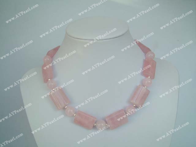 Rose quartz necklace