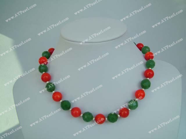 coral jade necklace