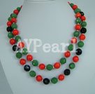 Wholesale Gemstone Necklace-coral jade necklace