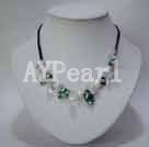 pearl crystal necklace