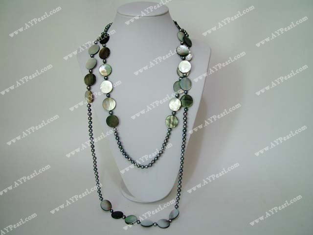 pearl black lip shell necklace