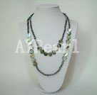 Wholesale pearl black lip shell necklace