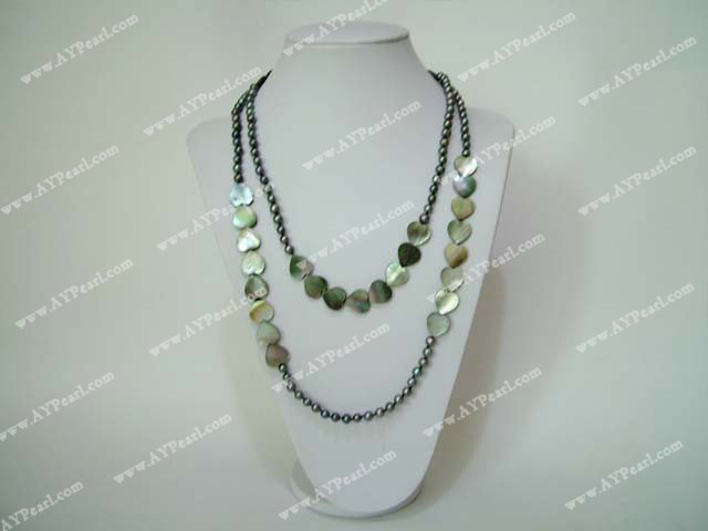 Pearl Black Lippe Muschelkette