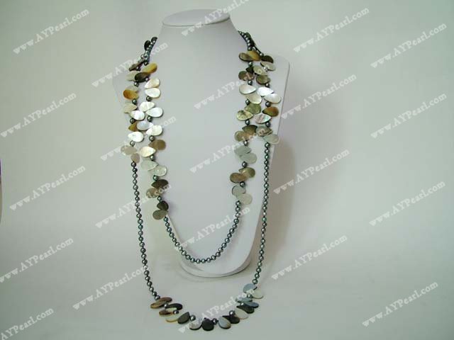 pearl black lip shell necklace