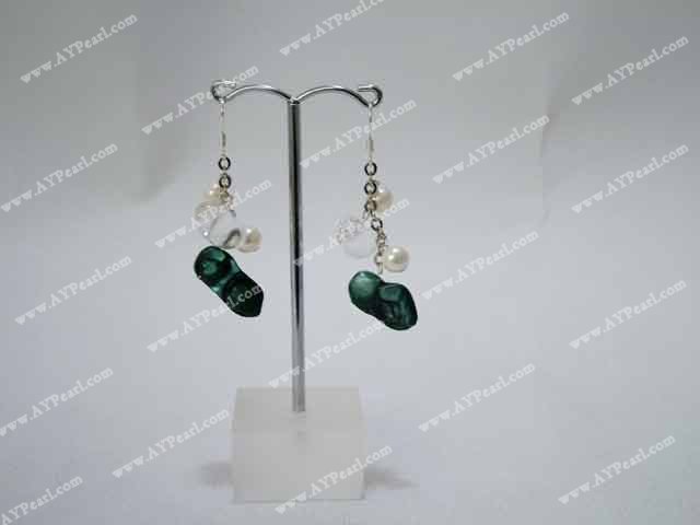 pearl crystal earring