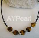 Tiger eye  necklace Τίγρης μάτι κολιέ