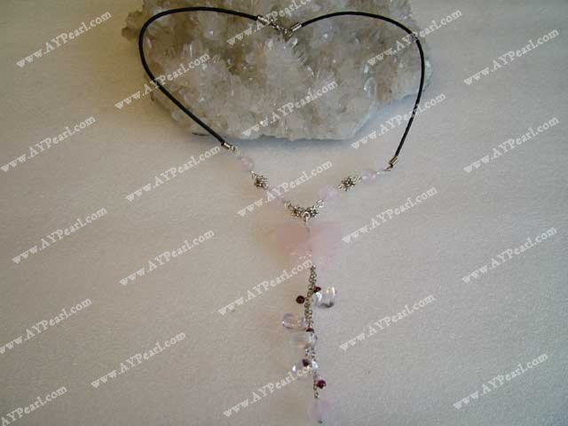 Rose quartz necklace