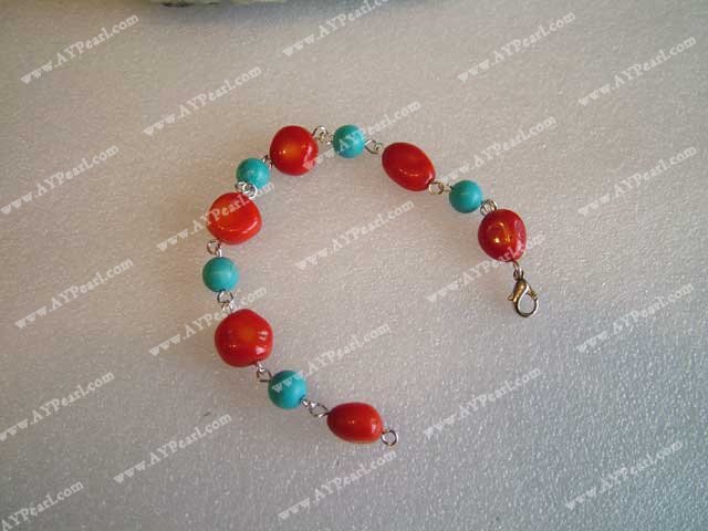 coral turquoise bracelet