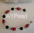 bloodstone black crystal bracelet