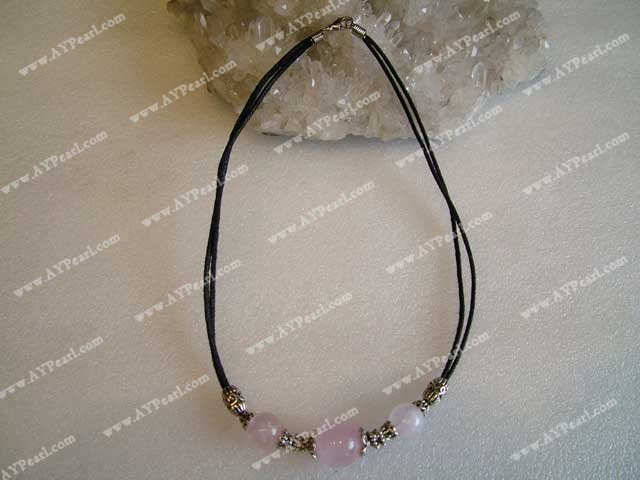 Rose quartz necklace