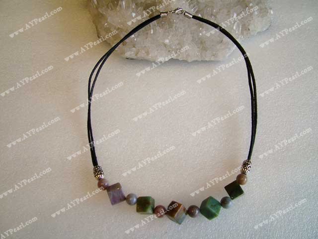 India agate necklace