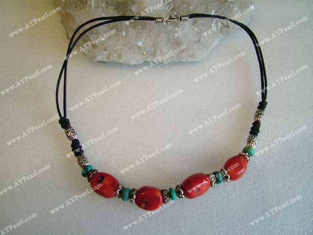 coral turquoise necklace