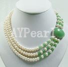 Wholesale aventurine pearl necklace