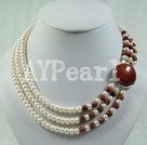 Wholesale gem pearl necklace