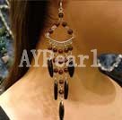 Wholesale garnet black agate earrings