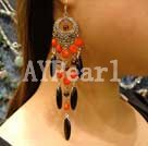 Wholesale Gemstone Earrings-coral agate earring