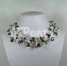 collier de perles de cristal blanc
