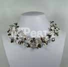 pearl white crystal necklace