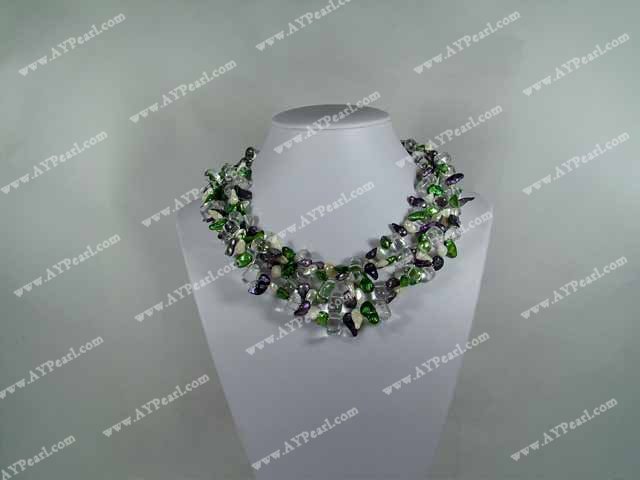 pearl white crystal necklace