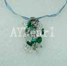 Wholesale Jewelry-white crystal turquoise necklace