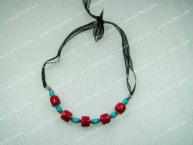 coral turquoise necklace