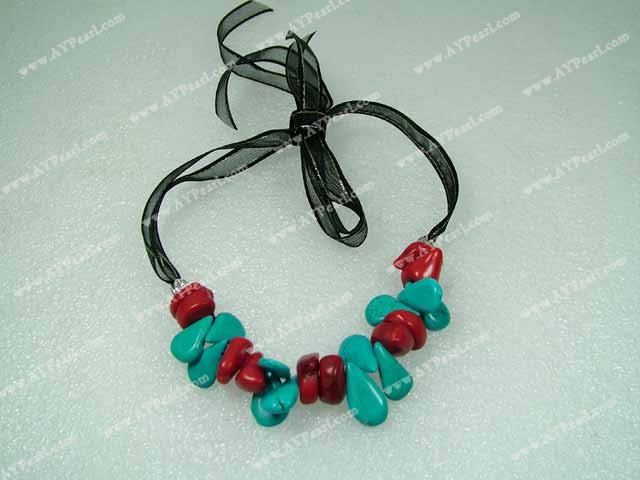 Turquoise Jewelry Wholesale-turquoise coral necklace
