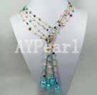 Wholesale pearl coloured glaze necklace